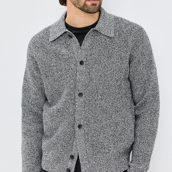 NEW RAG & BONE Dexter Marl Cardigan in :black multi for men 825 10j5 - Picture 7 of 11